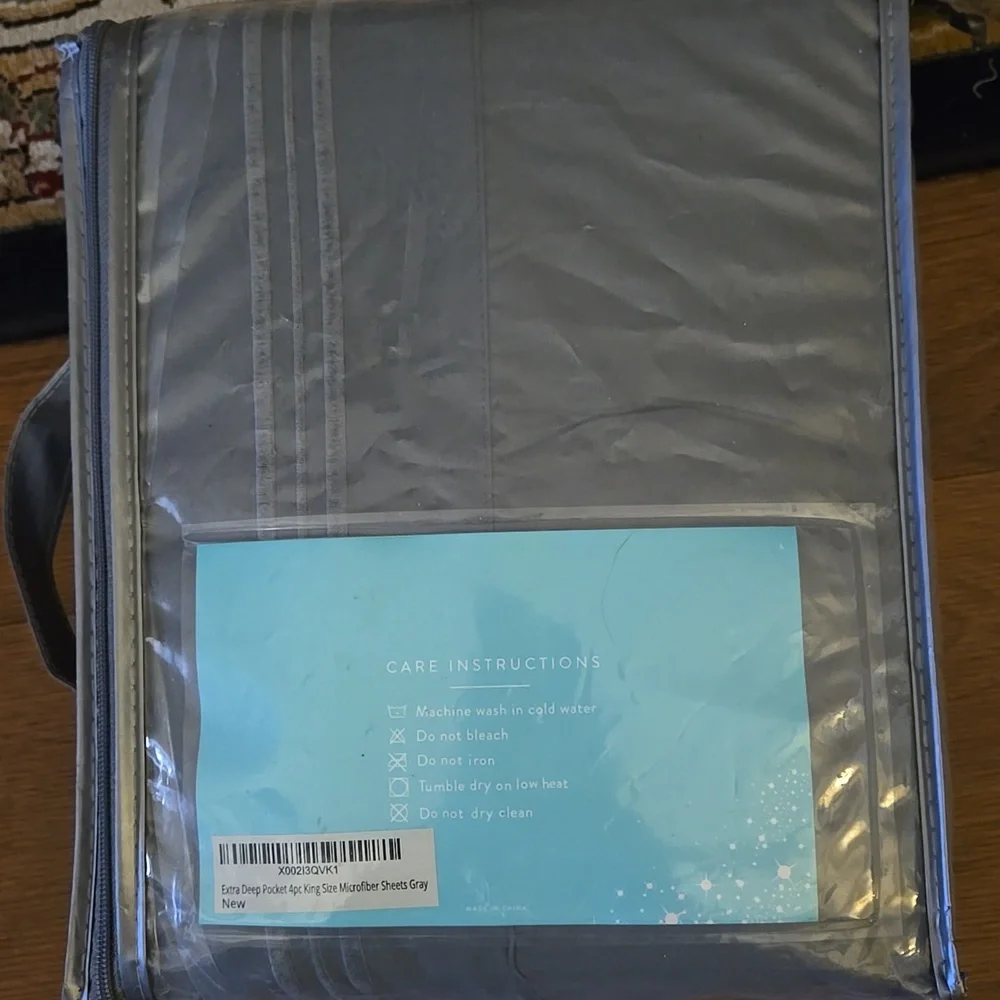 Dreamcare Extra Deep Pocket 4 Pc KING Microfiber Sheet set Gray NEW